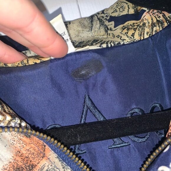 Vintage Silk Jacket Women’s Size Large Lightweight Seashell Pearl Nautical CoAco - Picture 10 of 10